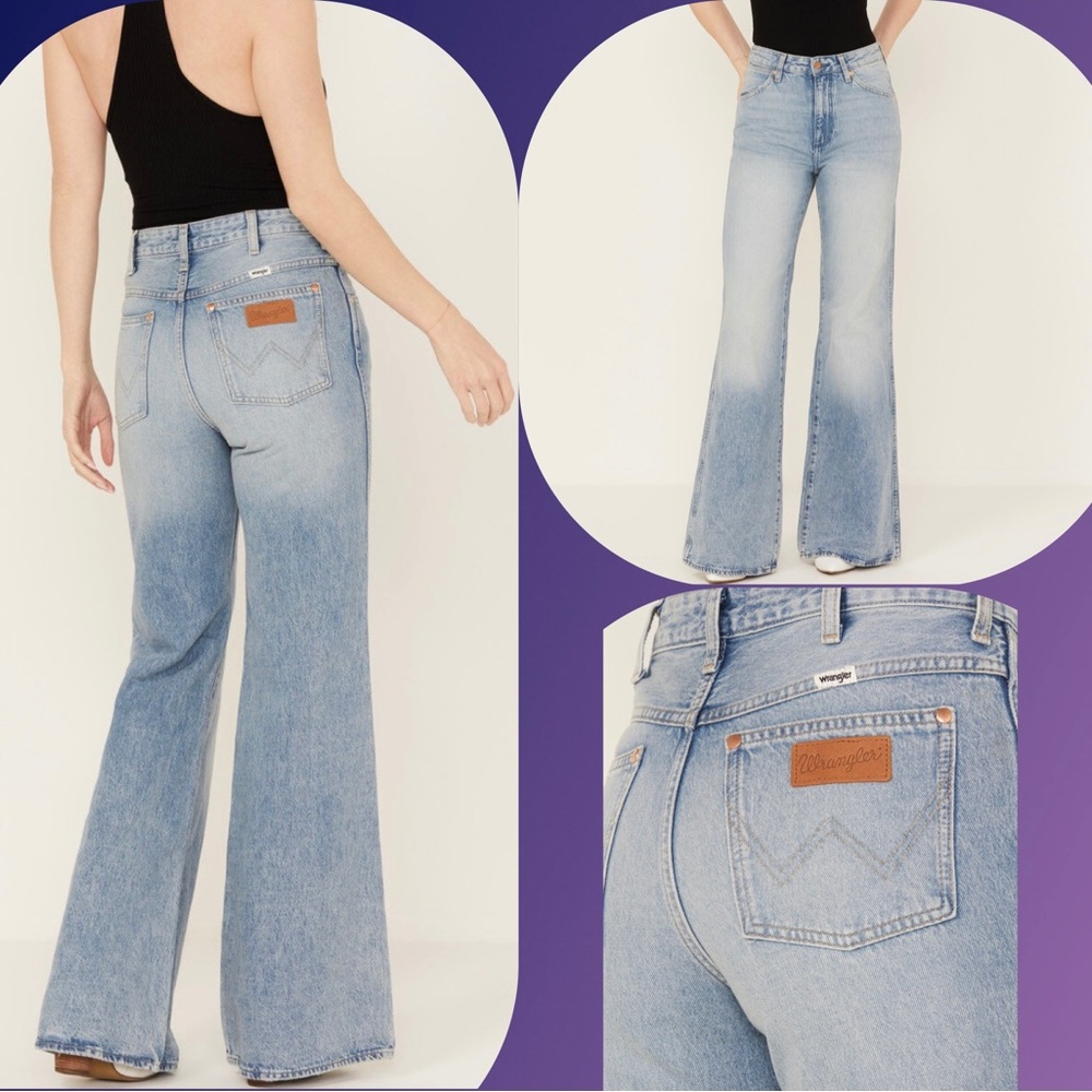 ✅NWOT 622 Wrangler Wanderer High Rose Flare Jeans 30/30